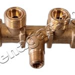 Кран двоен за мини колектор 2хW20x14LH - 1/4"