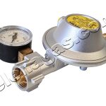 Регулатор ъглов GOK - 30 mbar 1.2kg/h с манометър