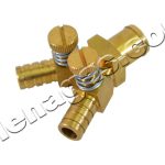 Тройник за газ с двойно регулиране месинг